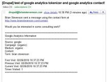 Google Analytics Tokenizer