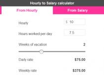 Salary and Hourly Wage Calculator