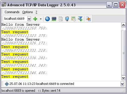 Advanced TCP IP Data Logger