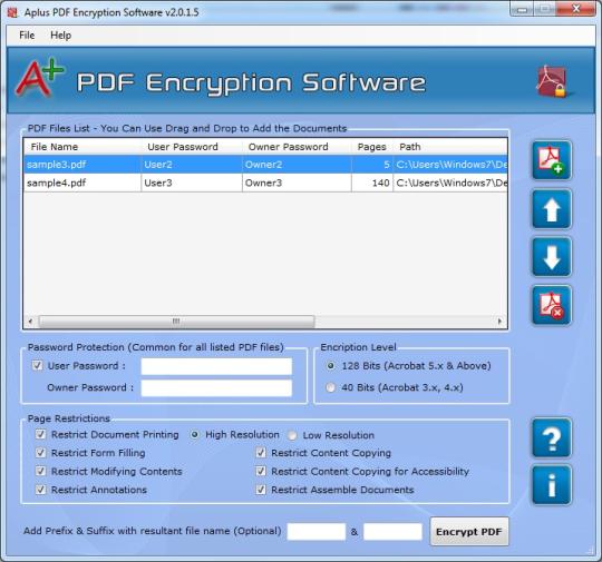 Aplus PDF Encryption Software
