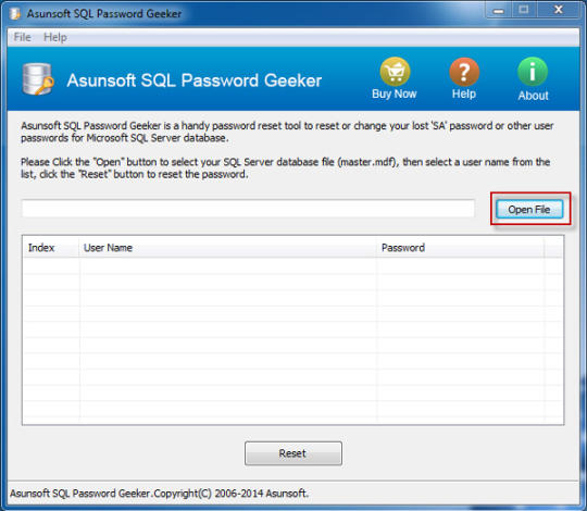 Asunsoft SQL Password Geeker