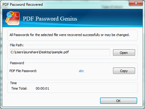 iSunshare PDF Password Genius