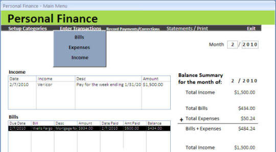 Personal Finance Tool