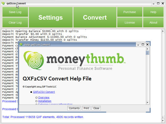 QXF2CSV Convert