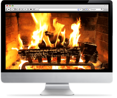 digital fireplace screensaver