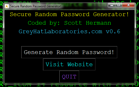 Secure Password Generation And Management