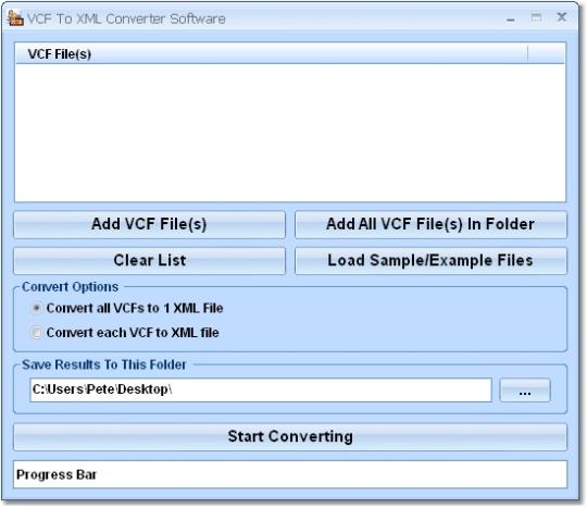 VCF To XML Converter Software