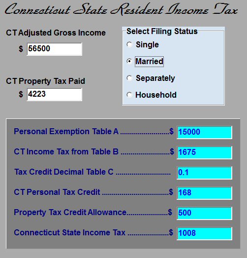 Vinny Connecticut Income Tax Check