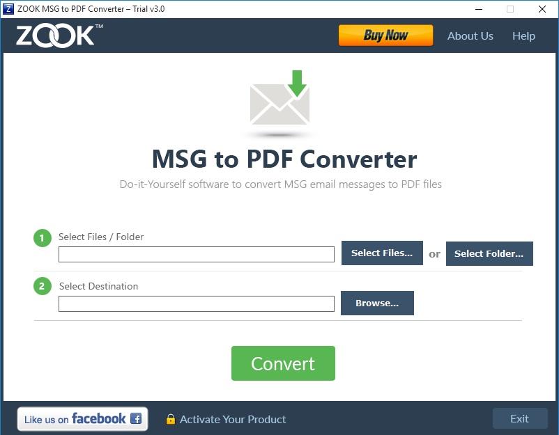 Zook MSG to PDF Converter