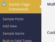 Admin Page Framework