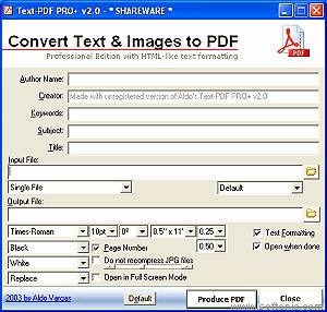 Aldo's Text-PDF Pro