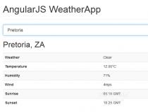 AngularJS WeatherApp
