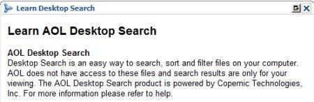 AOL Desktop Search