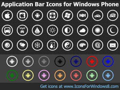 Application Bar Icons for Windows Phone