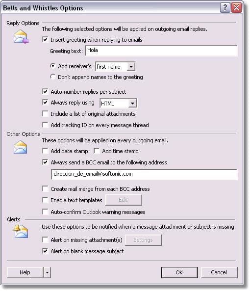Bells and Whistles for Outlook