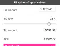 Bill splitter & tip calculator