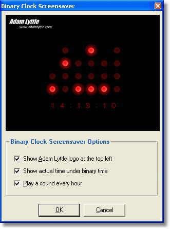 Binary Clock Screensaver