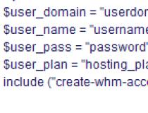 cPanel/WHM Account Creator for Reseller