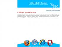 CSS Sticky Footer