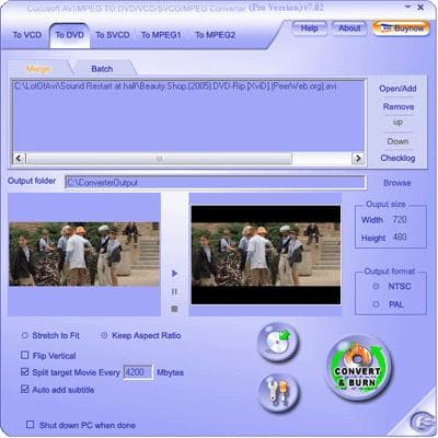 Cucusoft MPEG/AVI to DVD/VCD/SVCD Converter