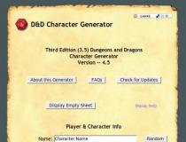 D&D Character Generator