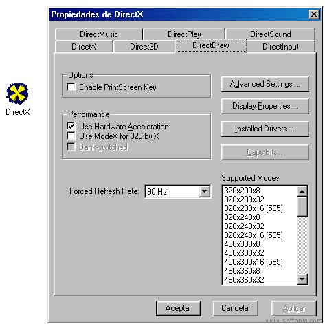 DirectX 8 Control Panel