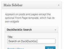DuckDuckGo Search Widget
