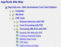 Dynamic Site Map with PHP