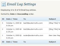 Email Log