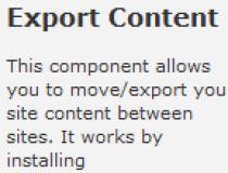 Export Content