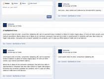 Facebook Timeline with HTML and CSS