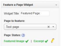 Feature A Page Widget