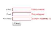Form validation using jQuery