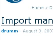 Import manager