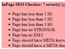 Inpage SEO Checker