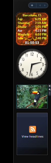Islamic Prayer Times Windows Sidebar Gadget