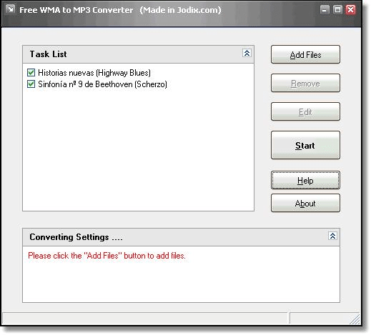 Jodix Free WMA to MP3 Converter