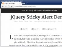 jQuery Sticky Alert Bar