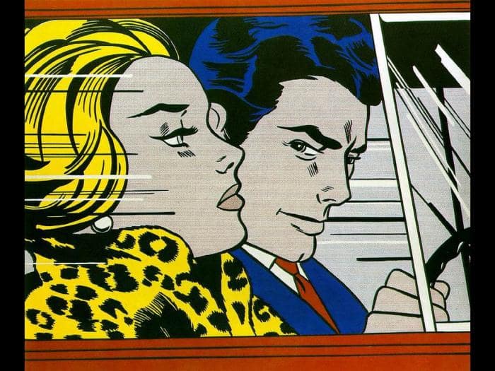 Lichtenstein - In the Car wallpaper