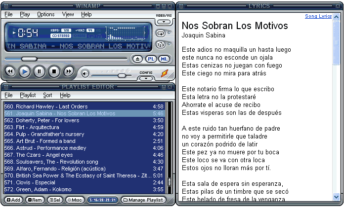 Lyrics Plugin for Winamp