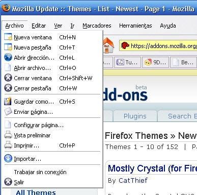 Mostly Crystal for Firefox