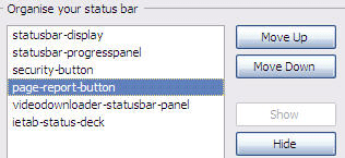 Organize Status Bar