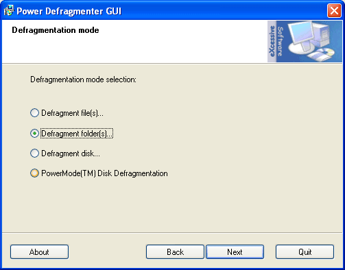 Power Defragmenter GUI