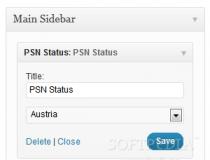 PSN Status Widget