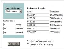 Race Time Predictor