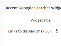 Recent Google Searches Widget