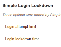 Simple Login Lockdown