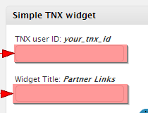 Simple TNX Widget