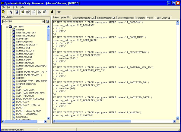 SQL Synchronization Script Generator