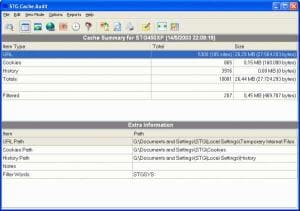 STG Cache Audit